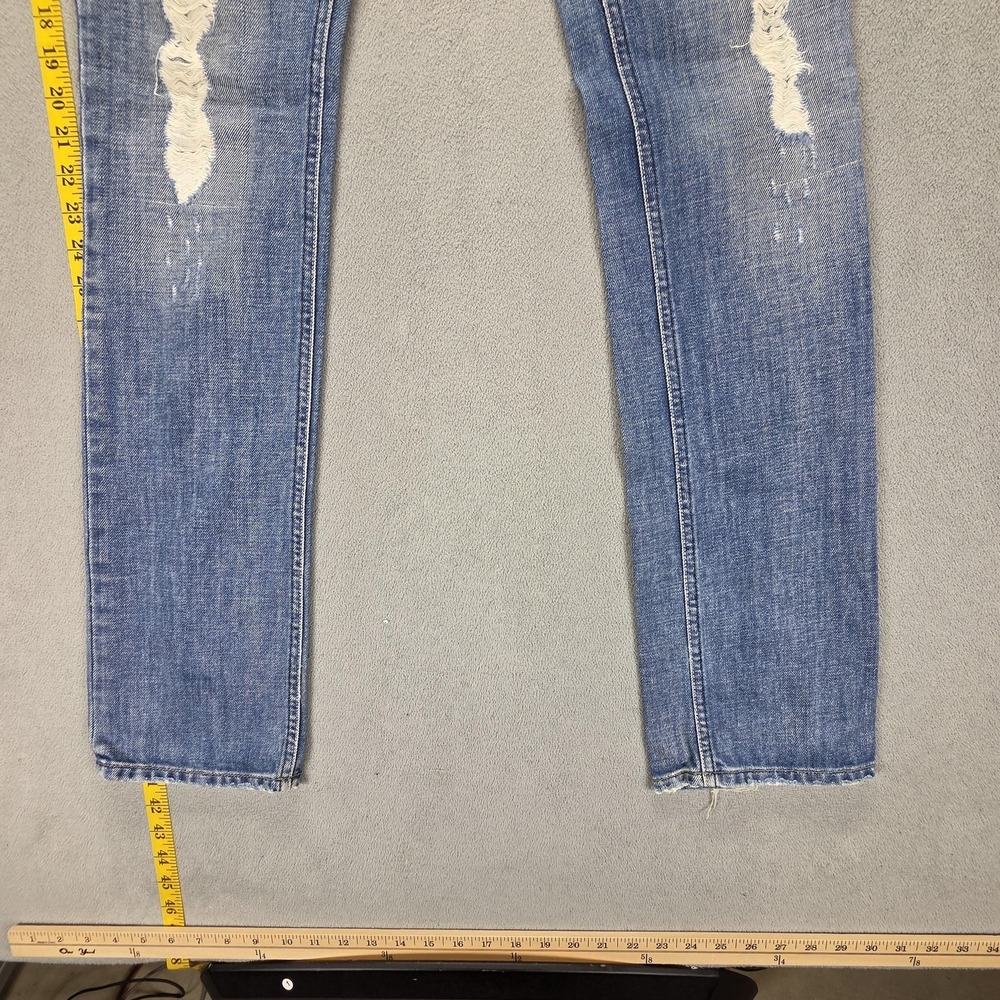 Diesel Jeans Womens 27x34 Blue Lowky Low Rise Slim Straight Made in Italy 008AR - Picture 9 of 16